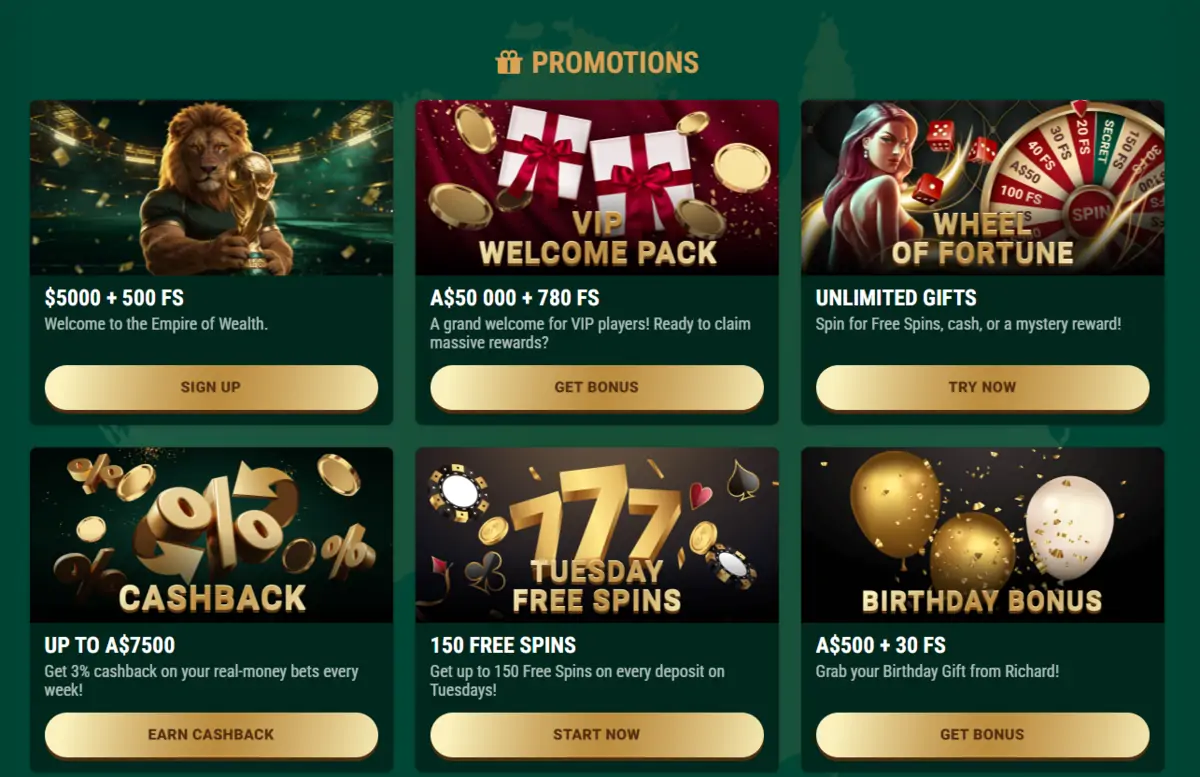 Richard Casino deposit bonus Richard Casino promo