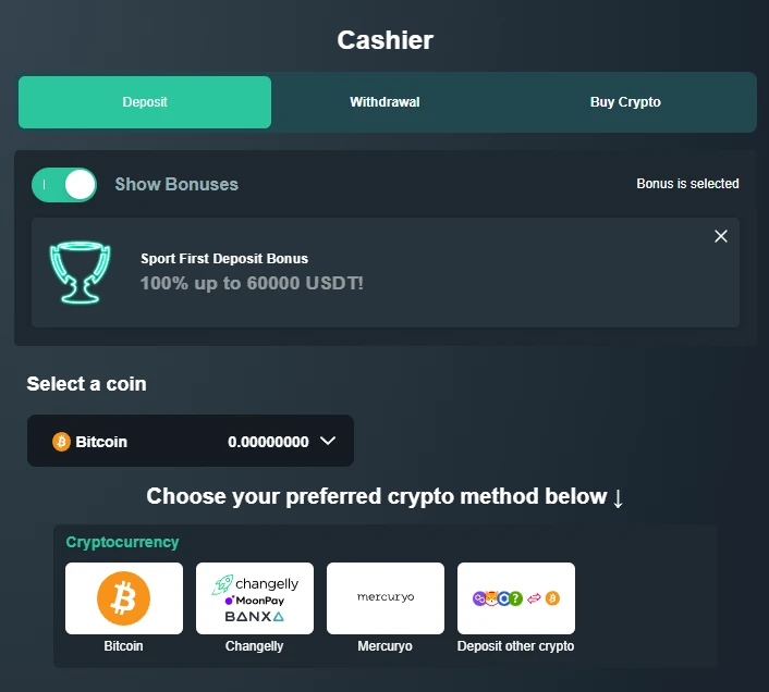 Crypto casino online