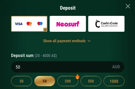 Visa casino online