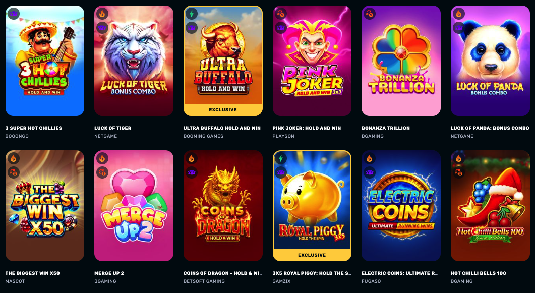 Bank Transfer Casino games