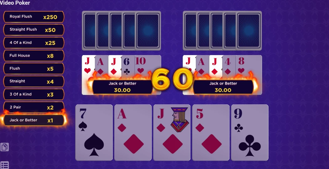 Online video poker